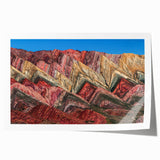 Extra large rolled print featuring a floral landscape in vibrant greens and blues, ideal for art wall dining room.