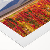 Art deco poster of a Bolivian landscape on rolled canvas, featuring muted earth tones, ideal for dining room wall art.