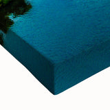 Black and white landscape art painting of South America on stretched canvas, ideal for bedroom wall art.