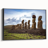 Black and white framed canvas of a Chilean landscape, ideal for bedroom wall decor.