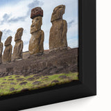 Extra large black wall art featuring a textured, colorful abstract landscape of South America on framed canvas.