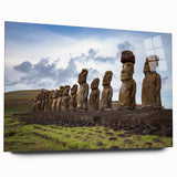 Acrylic print of a large abstract depiction of a Chilean landscape in earthy tones.