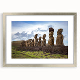 Textured abstract art print of a Chilean landscape in muted earth tones, framed with a silver mat, ideal for bedroom decor.