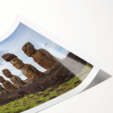 Extra large wall art featuring line art flowers in muted earth tones on a rolled print, suitable for large living room decor.