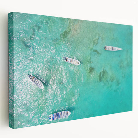 Large stretched canvas depicting a vibrant Colombian landscape in vivid colors, ideal for kitchen wall art.