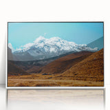 Acrylic print of a South American landscape in art deco style with soft earth tones, ideal for modern nursery decor.