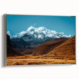 Landscape art painting of an Ecuadorian scene on framed canvas.