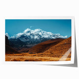 Extra large rolled print depicting vibrant floral scenery in Ecuador, ideal for dining room wall art.