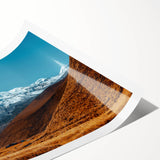 Extra large wall art featuring line art flowers in muted earth tones on a rolled canvas, ideal for large living room decor.