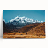 Black and white photograph of Ecuadorian landscape on stretched canvas, ideal for kitchen wall art.