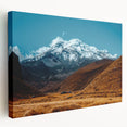 Large canvas print of Ecuadorian landscape in vibrant green and blue tones, ideal for kitchen wall art.