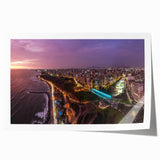 Extra large rolled print of a Peruvian landscape, featuring vibrant green flora under a cloudy sky.
