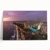 Black and white stretched canvas of a Peruvian landscape, suitable as large kitchen wall art or bedroom decor.