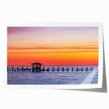 Rolled print of an Alabama landscape with lush greenery and floral elements, ideal for dining room wall art.