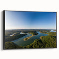 Black and white landscape art painting of Arkansas scenery on framed canvas, ideal for bedroom wall decor.