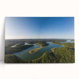 Black and white stretched canvas depicting Arkansas scenery, suitable as large kitchen wall art or bedroom decor.