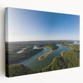 Arkansas landscape on large stretched canvas with lush green tones, ideal for kitchen wall art.