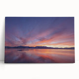 Black and white photo of Lake Tahoe on stretched canvas, suitable as large kitchen wall art or for bedroom ambiance.