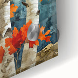 Large abstract wall art of Aspen, Colorado in muted earth tones on acrylic glass, suitable for dining room ambiance.
