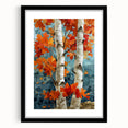 Extra large framed wall art depicting an abstract scenery of Aspen, Colorado, with vibrant.