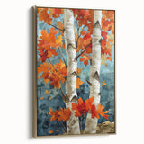 Framed canvas depicting a vintage-style landscape of Aspen, Colorado, in muted earth tones, ideal for bedroom wall art.