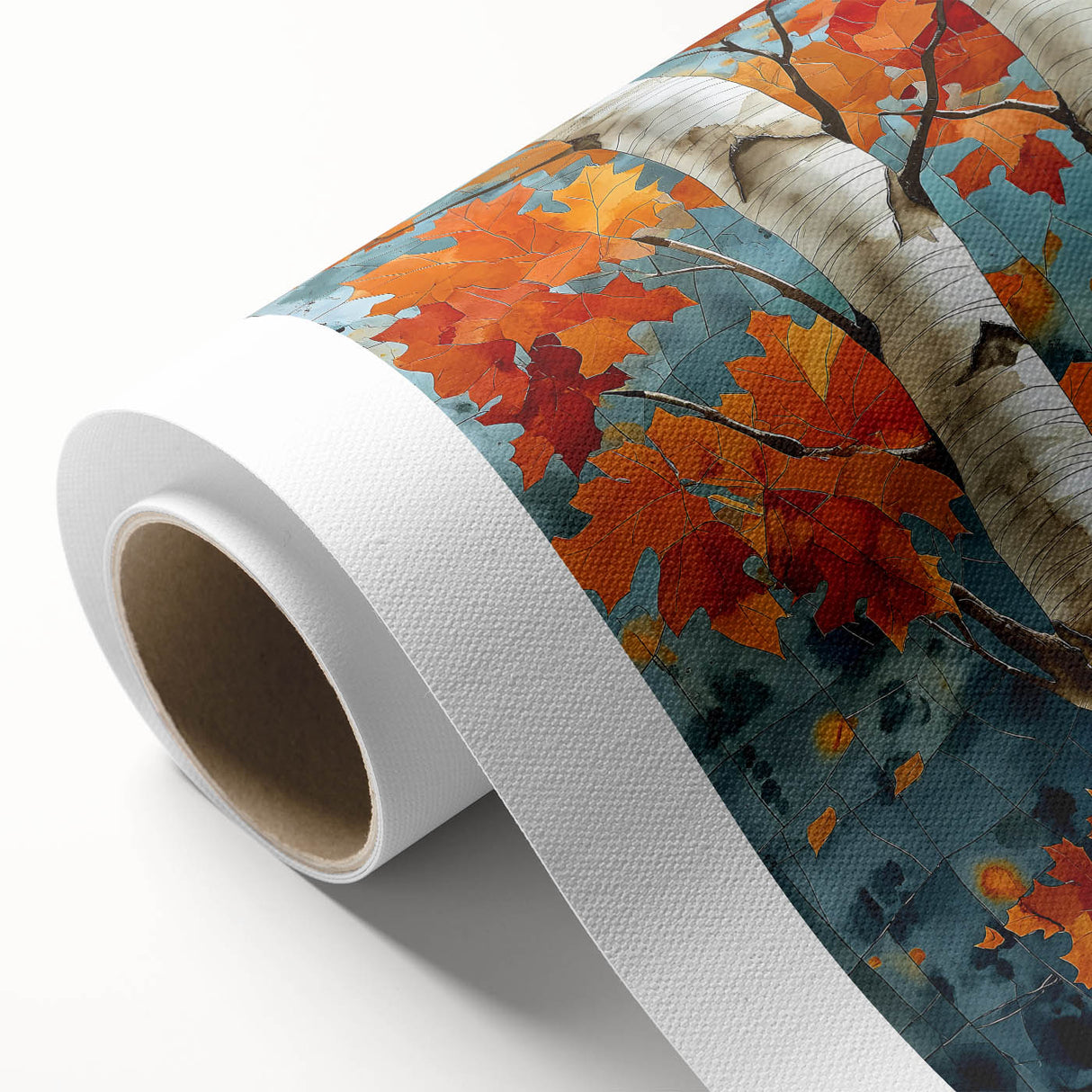 Art deco poster featuring Aspen, Colorado scenery in muted earth tones on rolled canvas, ideal for nursery wall art.