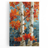 Black and white photo of Aspen trees on large stretched canvas, ideal for kitchen wall art.