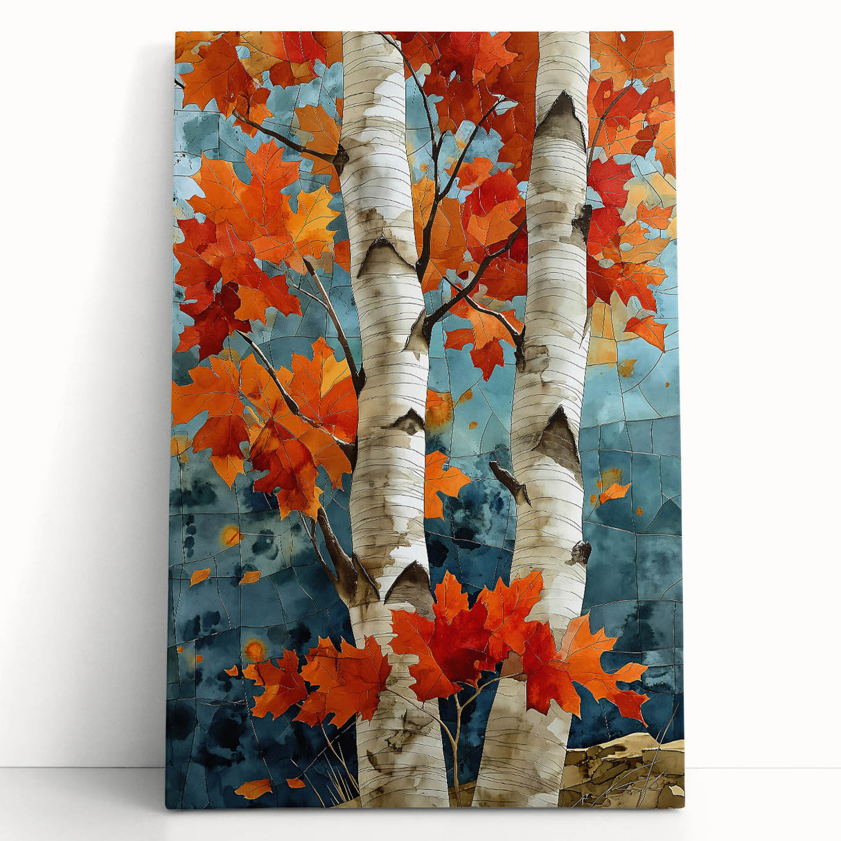 Black and white photograph of Aspen trees on stretched canvas, ideal for kitchen wall art or bedroom ambiance.