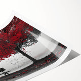 Extra large wall art featuring line art flowers in Denver, printed on rolled canvas, ideal for large living room decor.