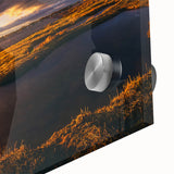 Large abstract wall art featuring Connecticut scenery in muted earth tones on acrylic glass, ideal for dining room ambiance.