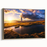 Framed canvas featuring a vintage-style Connecticut landscape in black and gold tones, ideal for bedroom decor.