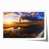 Rolled print of a Connecticut landscape with vibrant green hues, ideal for art wall dining room.