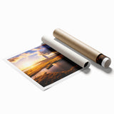 Extra large rolled print of a Connecticut scenery featuring muted floral designs, ideal for classy bathroom wall art.