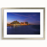 Textured abstract art print featuring soft gray and blue hues on a framed canvas, ideal for modern bedroom ambiance.