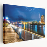 Side view of a stretched canvas depicting a Delaware landscape in muted earth tones, ideal for kitchen wall art.