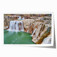Rolled print of Idaho scenery with vibrant green and blue colors, ideal for art wall dining room.