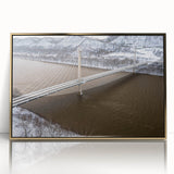Large art print of a scenic Kentucky landscape in muted earth tones on framed acrylic, ideal for modern art wall decor.