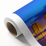 Art Deco style poster of New Orleans scene in pastel shades on rolled canvas, ideal for nursery wall art.