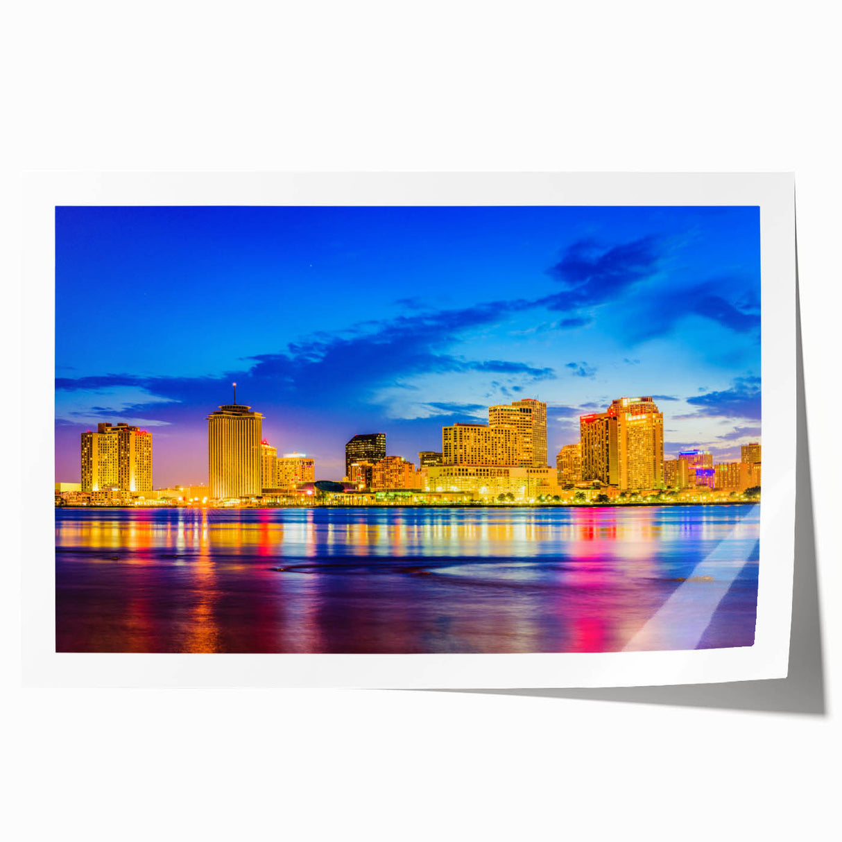 Rolled print of New Orleans scenery featuring vibrant floral designs, ideal for art wall dining room.