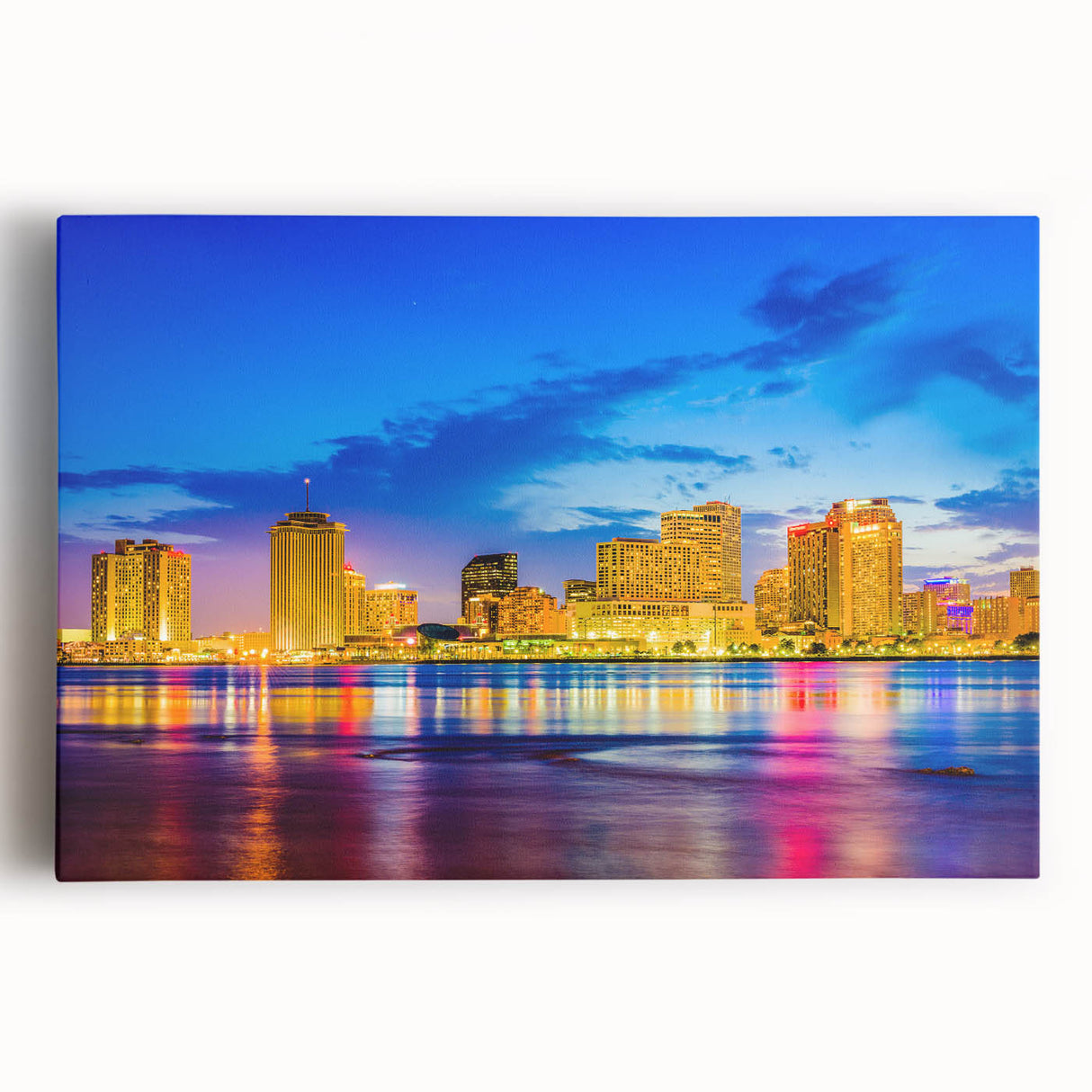 Black and white stretched canvas of New Orleans scenery, ideal for kitchen wall art.