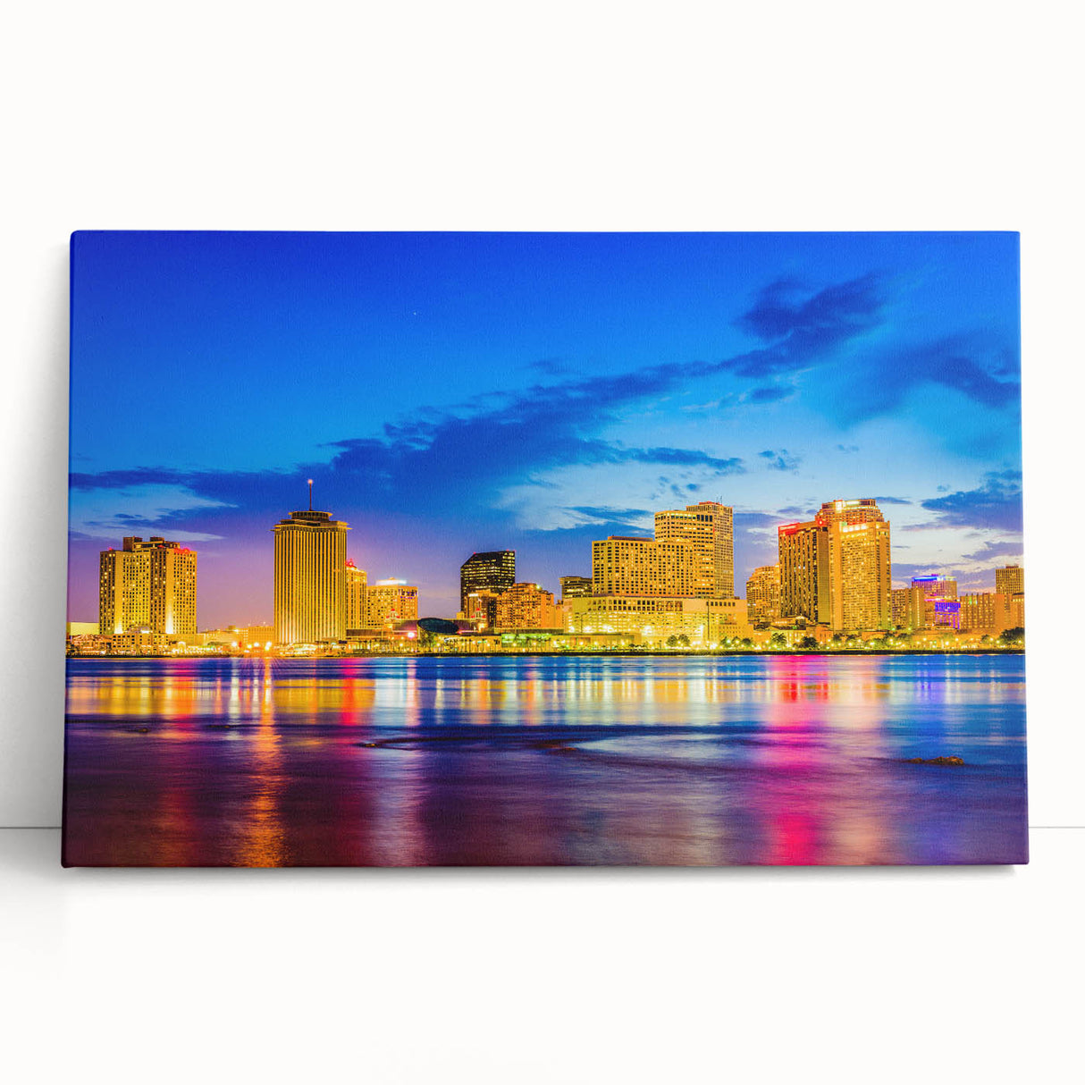 Black and white stretched canvas of New Orleans scenery, ideal for kitchen wall art.