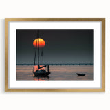 Extra large wall art featuring a textured abstract print of Louisiana scenery in gold frame, ideal for living room decor.