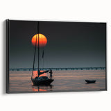 Black and white landscape art painting of Louisiana scenery on framed canvas, suitable for bedroom wall decor.