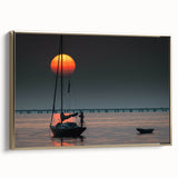 Framed canvas wall art depicting a Louisiana landscape with gold accents, suitable for bedroom decor.