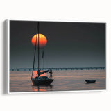 Vintage poster art of a Louisiana landscape on a framed canvas, featuring colorful art in extra large format.