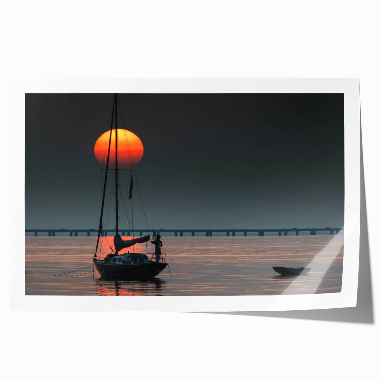 Extra large rolled print depicting a Louisiana landscape with vibrant greenery and floral elements.