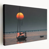 Large art depicting a Louisiana landscape on stretched canvas, featuring lush greenery and a serene river.