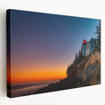 Acadia National Park landscape on large stretched canvas, featuring muted earth tones, ideal for kitchen wall art.