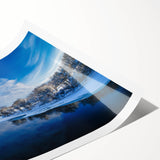 Extra large wall art featuring line art flowers in black on a white background, rolled print format.