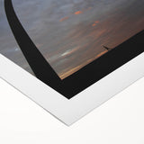 Art deco poster of St. Louis skyline in muted sepia tones on rolled canvas, suitable for dining room wall art.